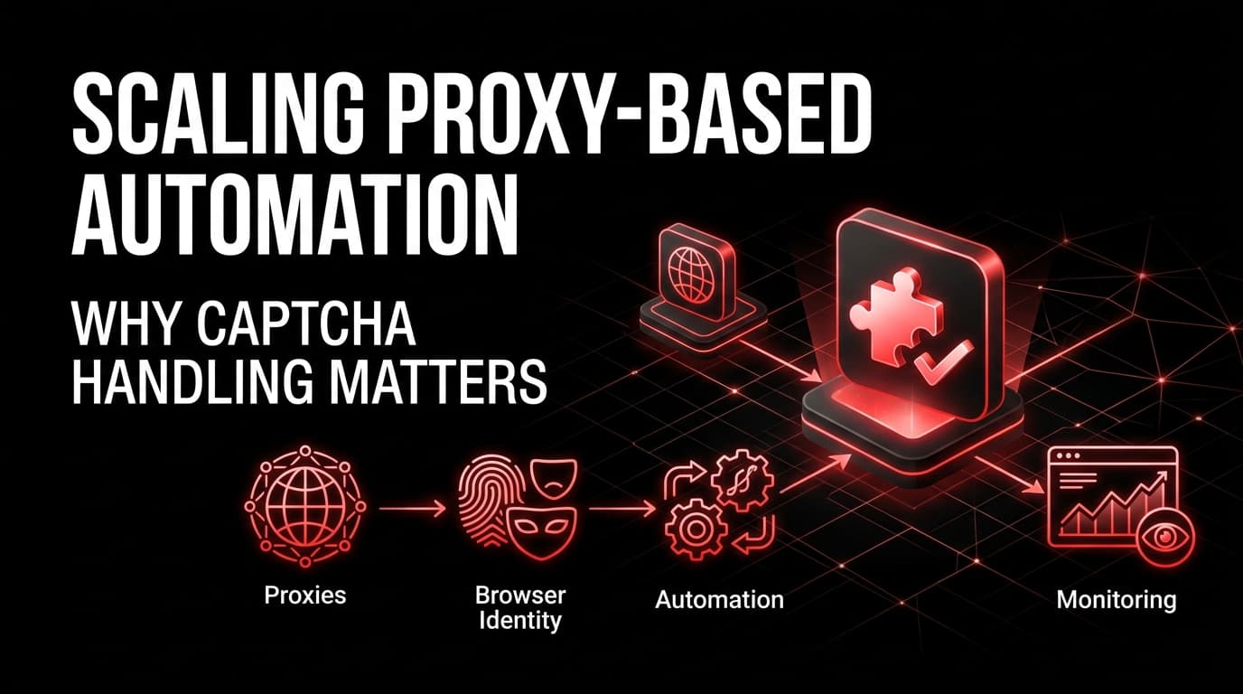 Scaling Proxy-Based Automation — Why CAPTCHA Handling Matters: proxies, browser identity, automation and monitoring